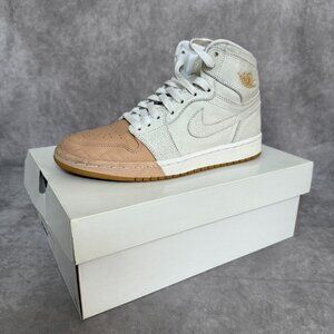 Women's Air Jordan 1 Retro High - White/Vachetta Tan - Size 7.5